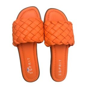 NWOT Espirit Orange Tangerine Jesse Sandals: Size 7.5M